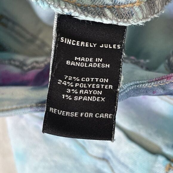 Sincerly Jules Skirt Size 3/26 TieDye Fringe Hippie Boho Western Coastal Cowgirl - Picture 7 of 7